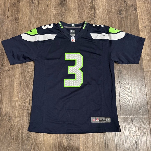 Nike Other - NFL Nike On Field Russell Wilson #3 Seattle Seahawks Youth Large Game Jersey